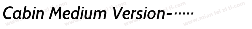 Cabin Medium Version字体转换